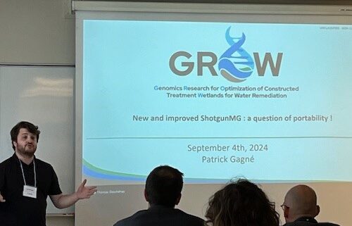 Patrick Gagne giving a presentation at the first GROW workshop