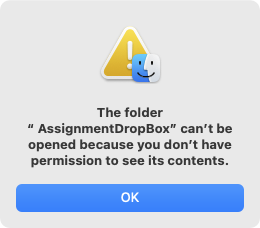 You don't have permission to see the folder contents.